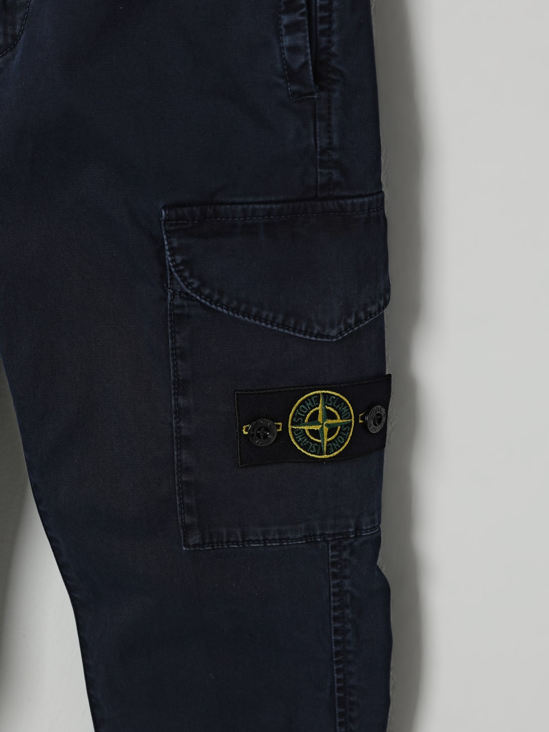 STONE ISLAND JUNIOR 裤子: 裤子 儿童 Stone Island Junior, 蓝色 - Img 3