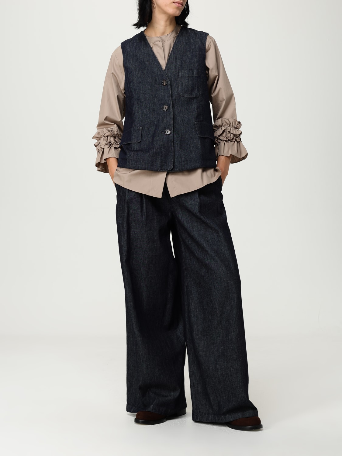 'S MAX MARA GILET: Gilet femme 's Max Mara, Bleu - Img 2