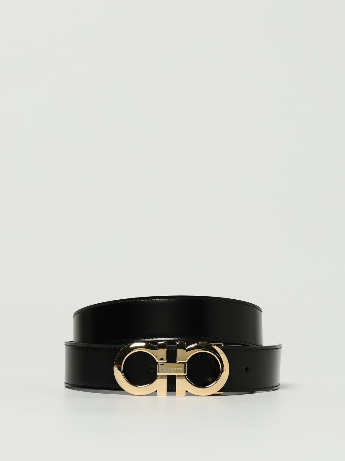 FERRAGAMO BELT: Belt men Ferragamo, Black - Img 1