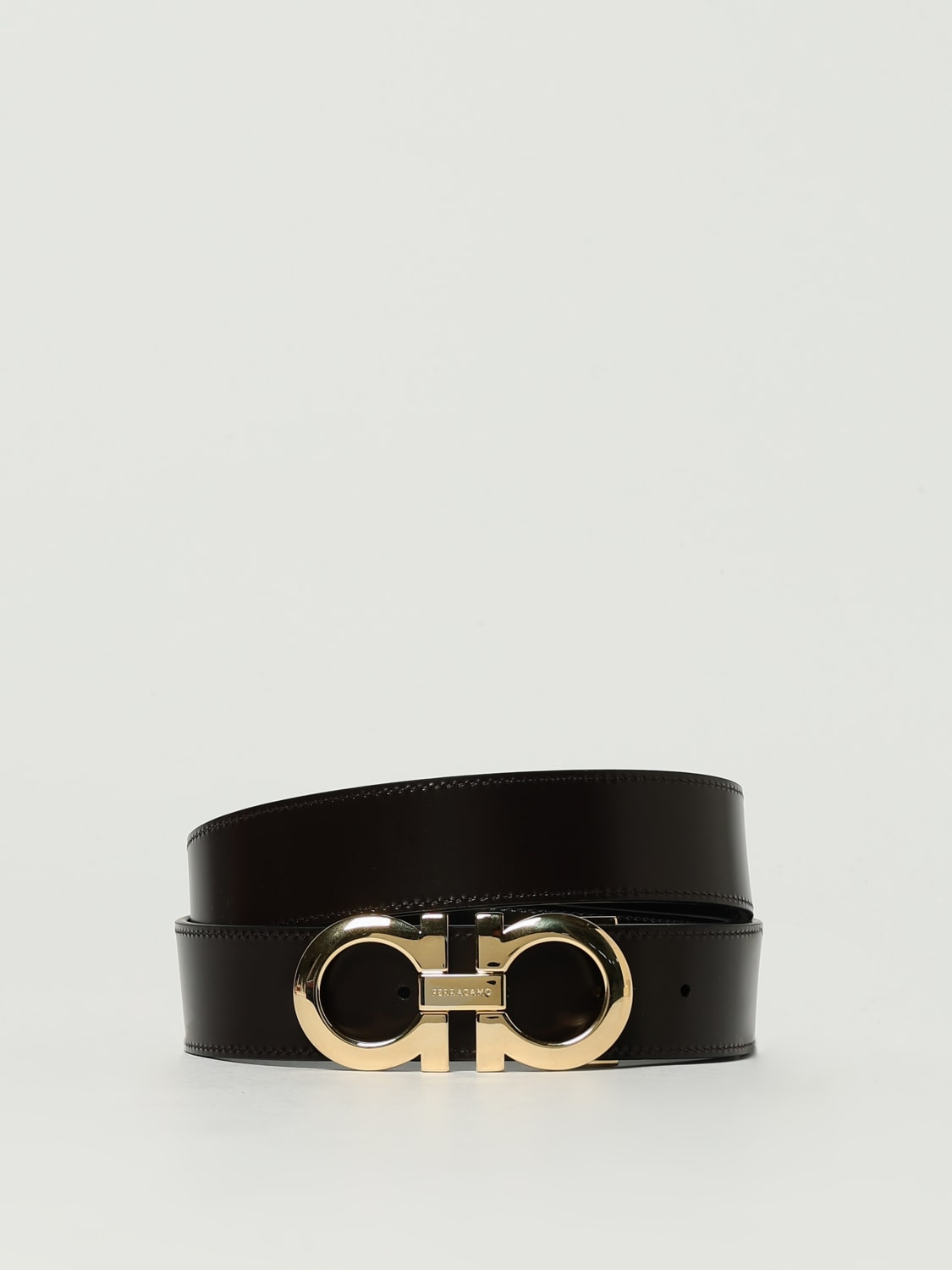 FERRAGAMO BELT: Belt men Ferragamo, Black - Img 2