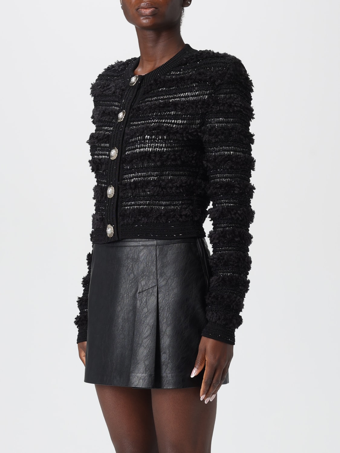 BALMAIN JERSEY: Cárdigan mujer Balmain, Negro - Img 4