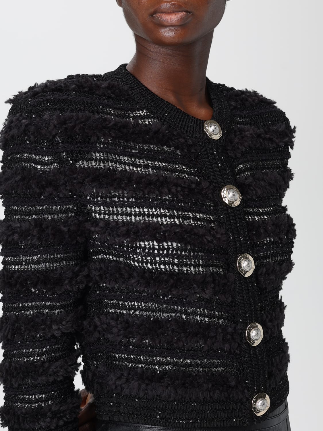 BALMAIN JERSEY: Cárdigan mujer Balmain, Negro - Img 5