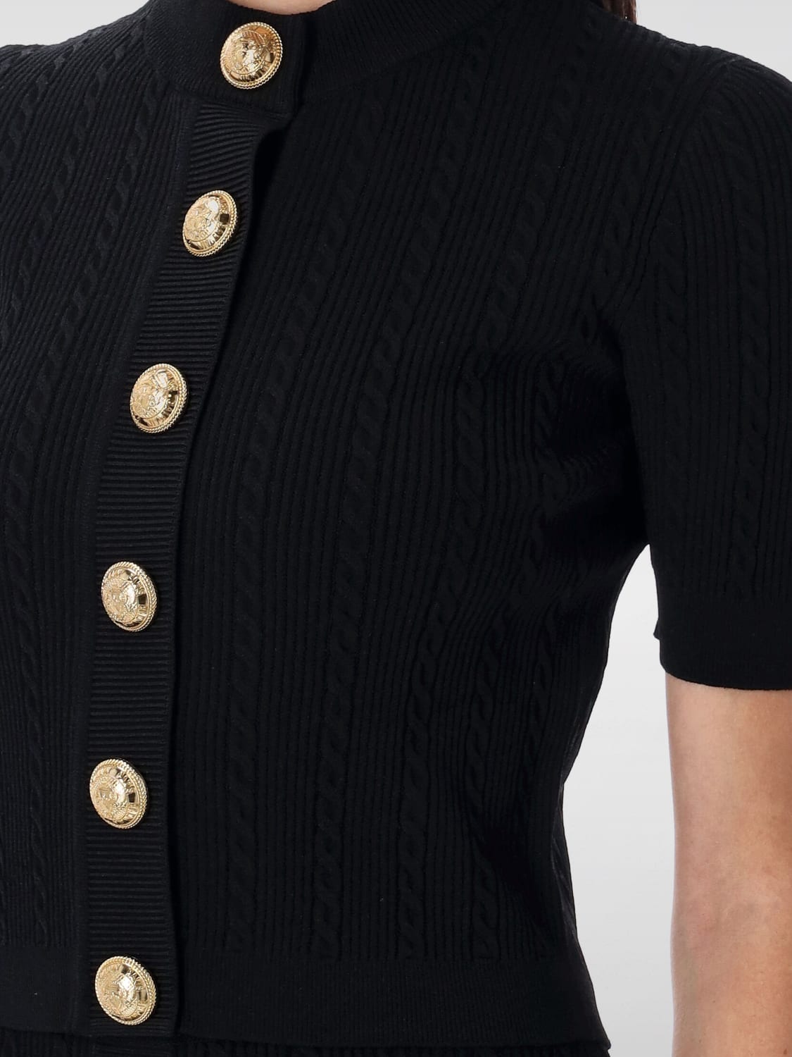 BALMAIN SWEATER: Cardigan woman Balmain, Black - Img 3