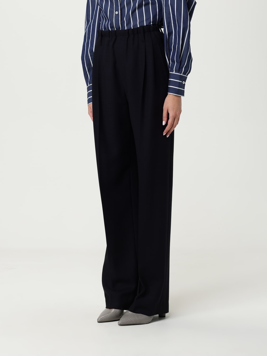 BRUNELLO CUCINELLI PANTALONES: Pantalón mujer Brunello Cucinelli, Azul Oscuro - Img 4