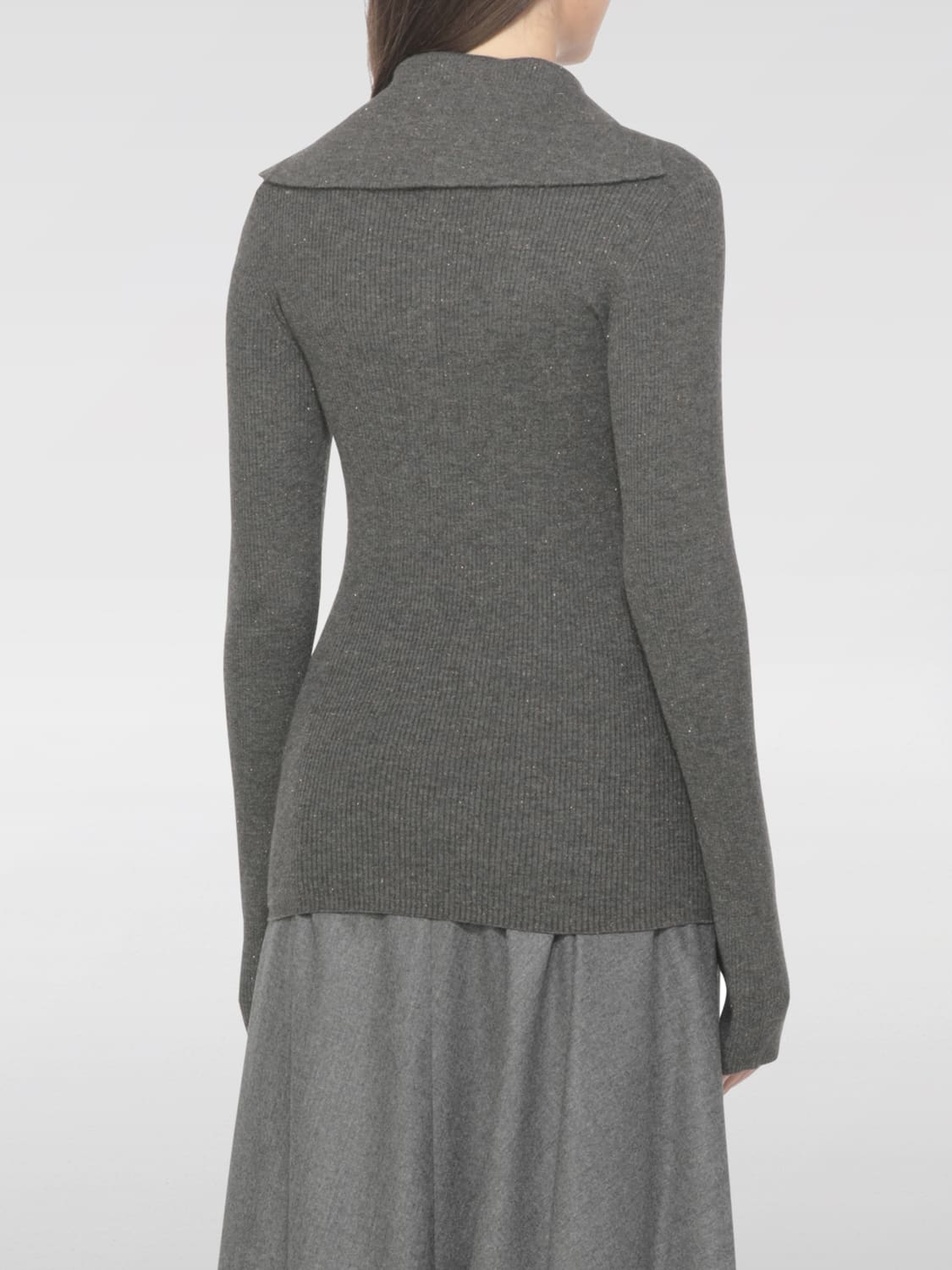 BRUNELLO CUCINELLI POLO: Jersey mujer Brunello Cucinelli, Gris - Img 3