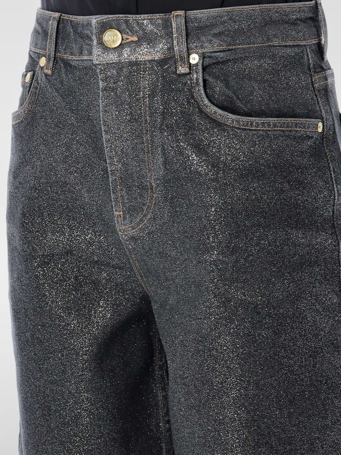 GANNI JEANS: Jeans woman Ganni, Black - Img 3