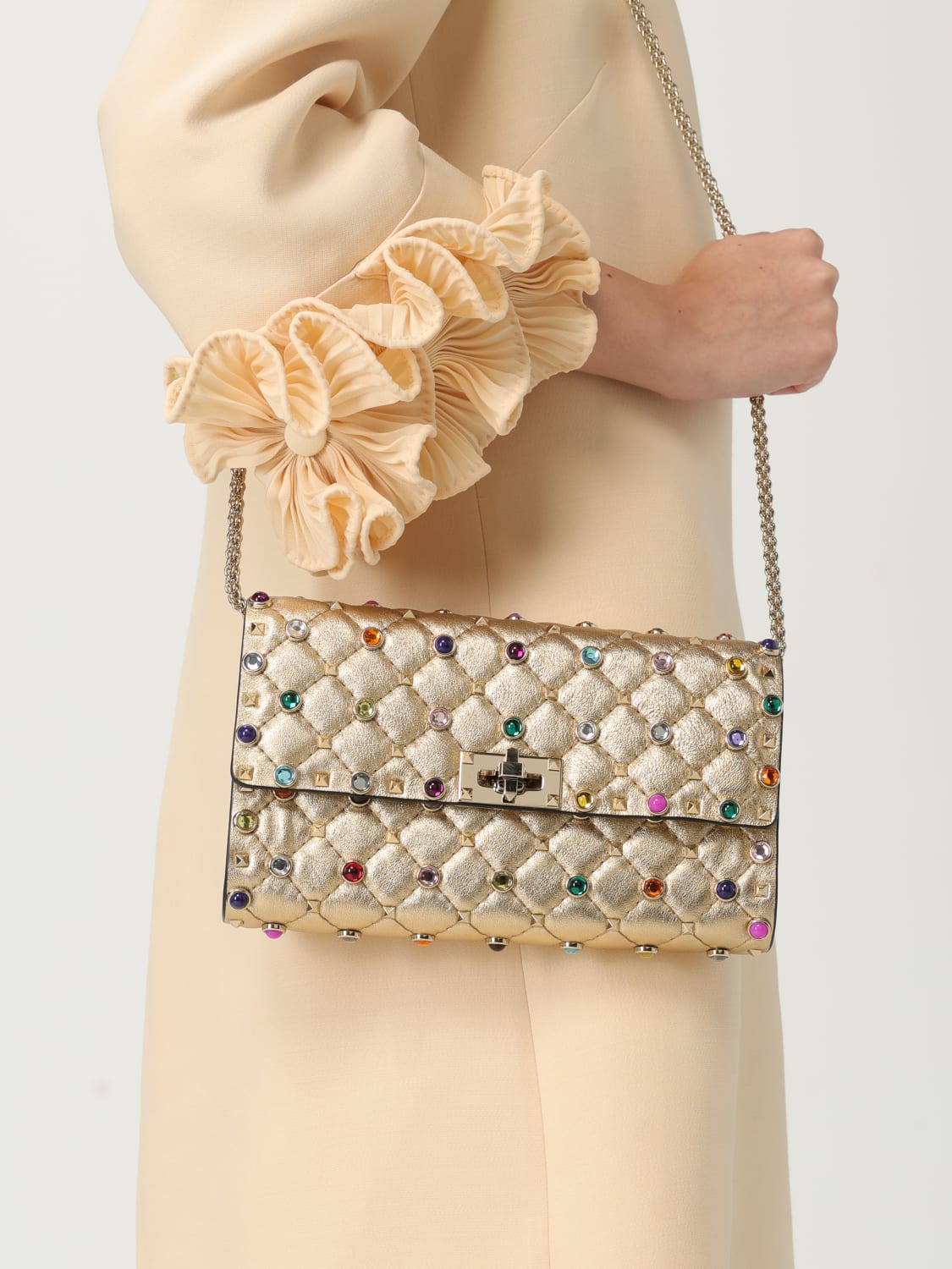 VALENTINO GARAVANI MINI BAG: Shoulder bag woman Valentino Garavani, Brown - Img 2