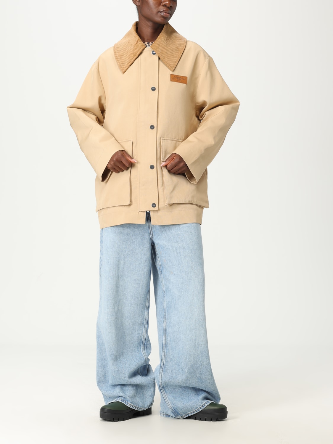 GANNI JACKET: Blazer woman Ganni, Beige - Img 2