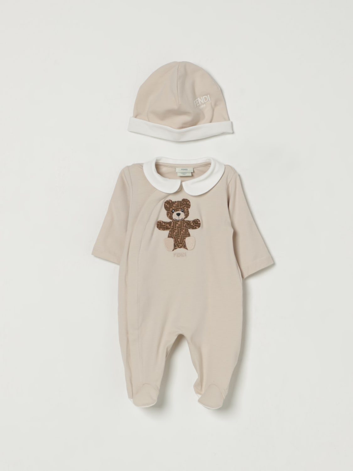 FENDI JUMPSUIT: Tracksuits kids Fendi, Beige - Img 1