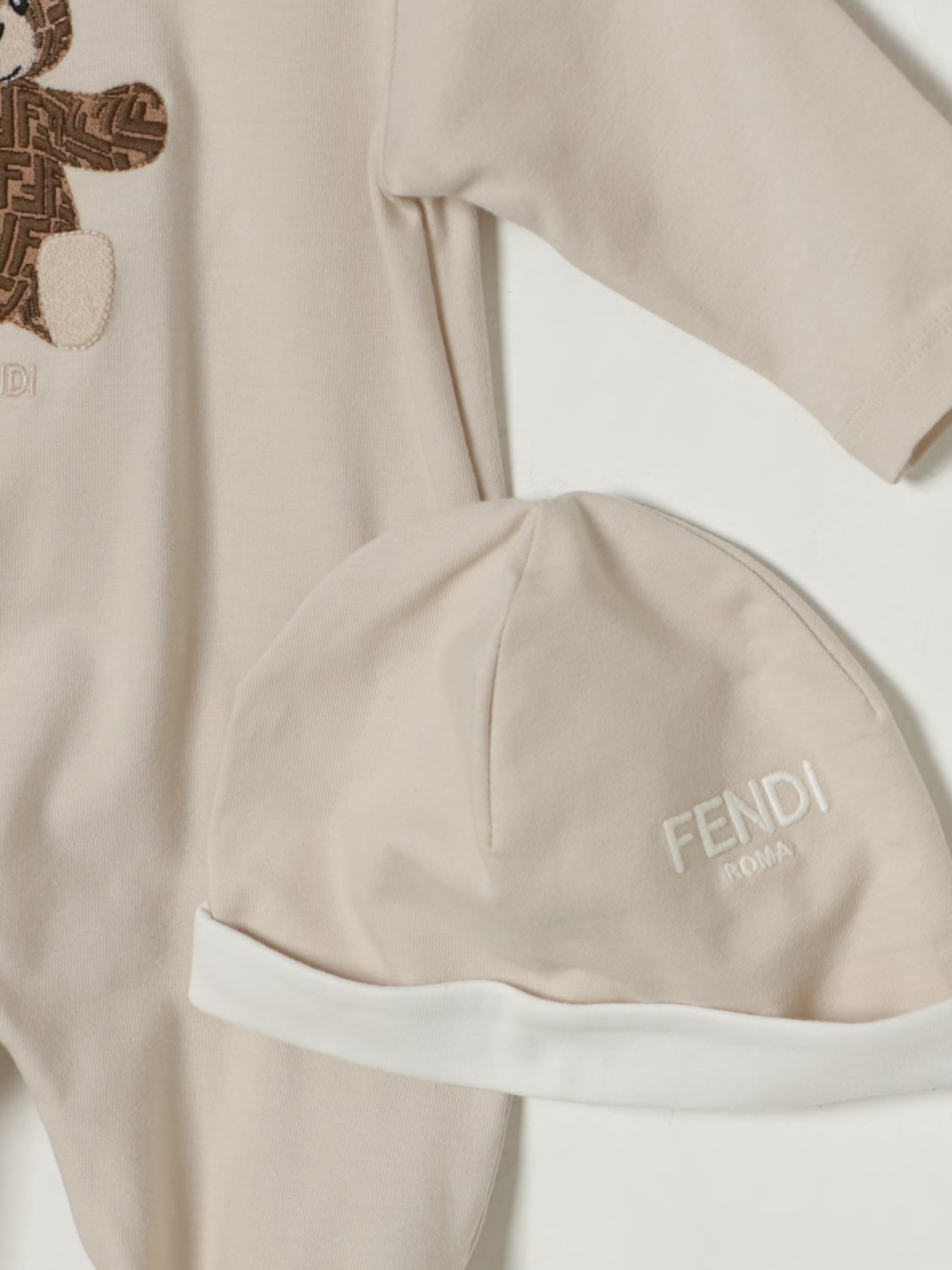 FENDI JUMPSUIT: Tracksuits kids Fendi, Beige - Img 3