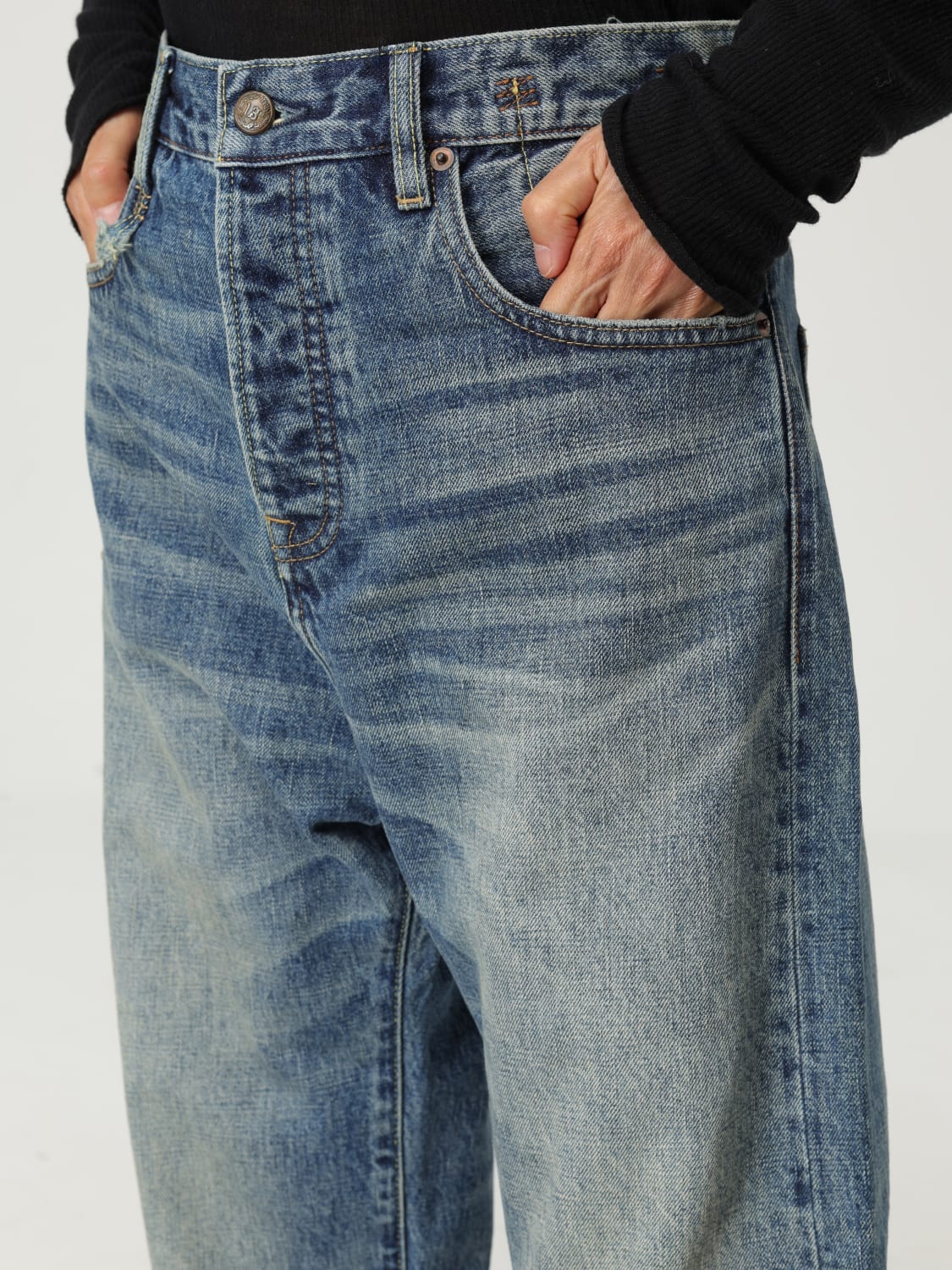 R13 牛仔裤: 牛仔裤 女士 R13, 蓝色 - Img 5