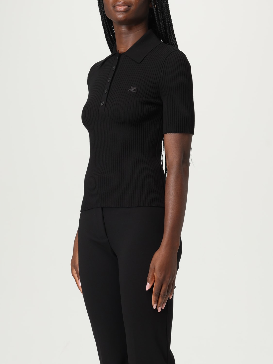 COURRÈGES POLO: Polo damen CourrÈges, Schwarz - Img 4