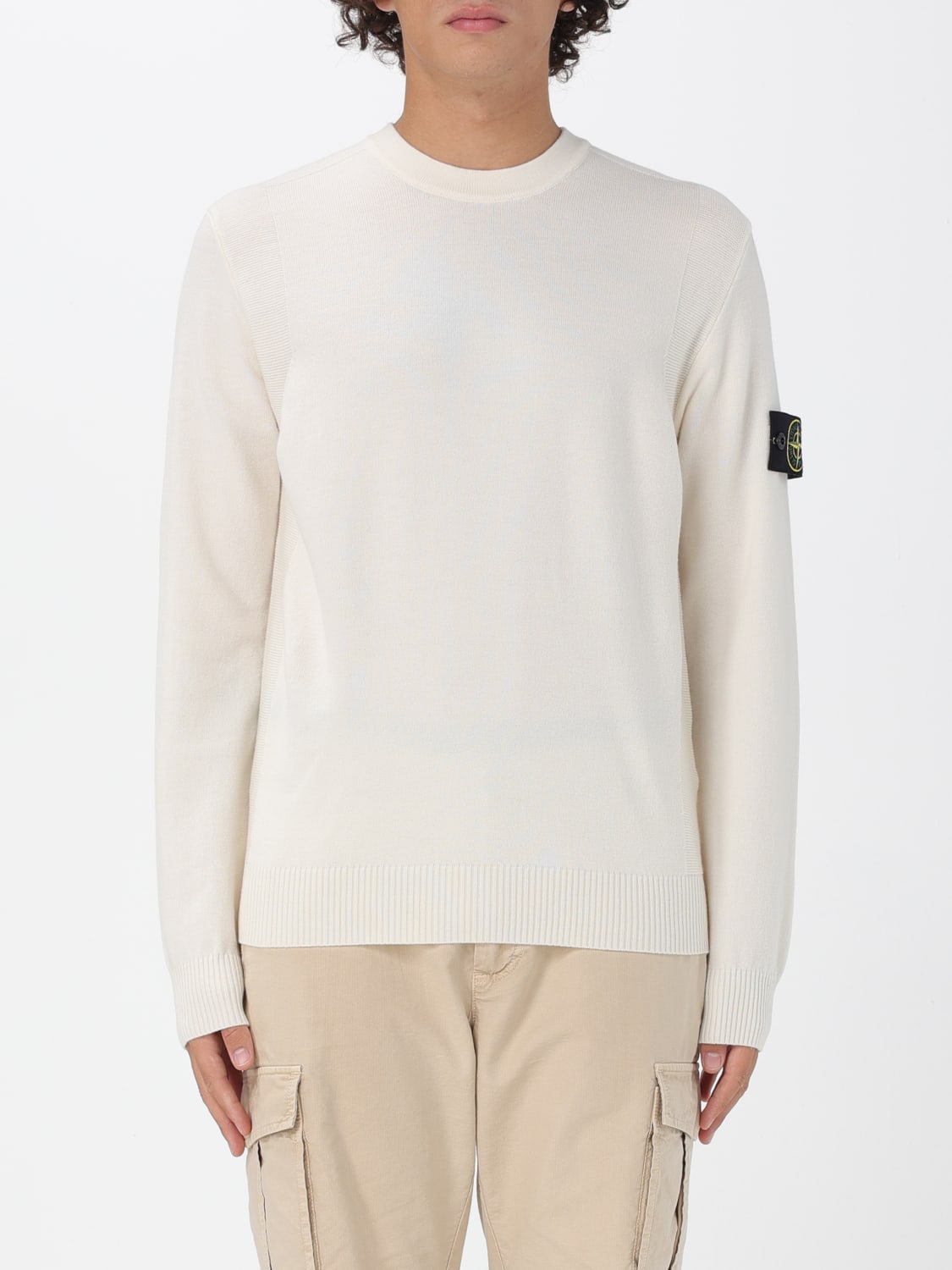 STONE ISLAND SWEATER: Sweater men Stone Island, White - Img 1