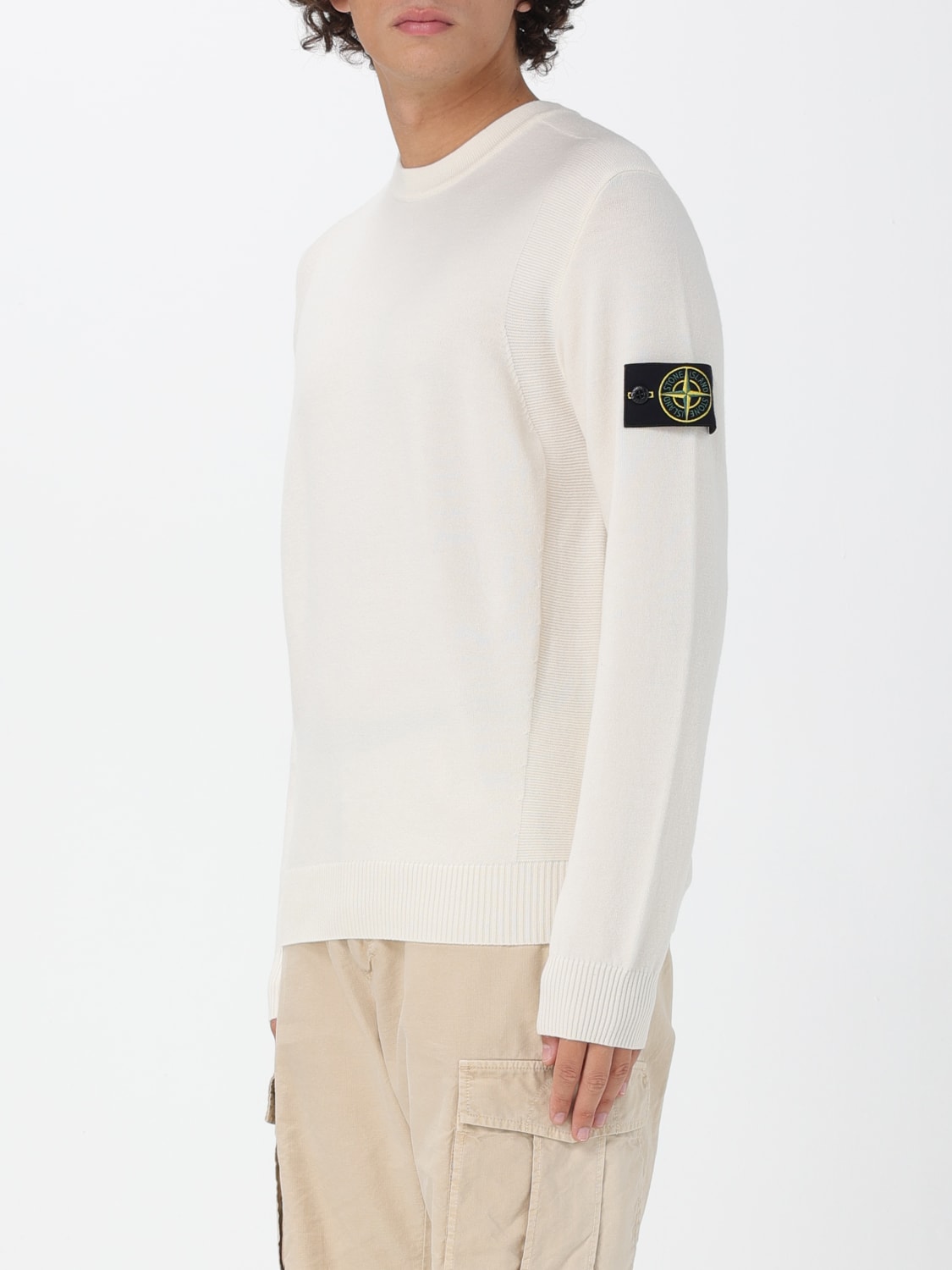 STONE ISLAND SWEATER: Sweater men Stone Island, White - Img 4