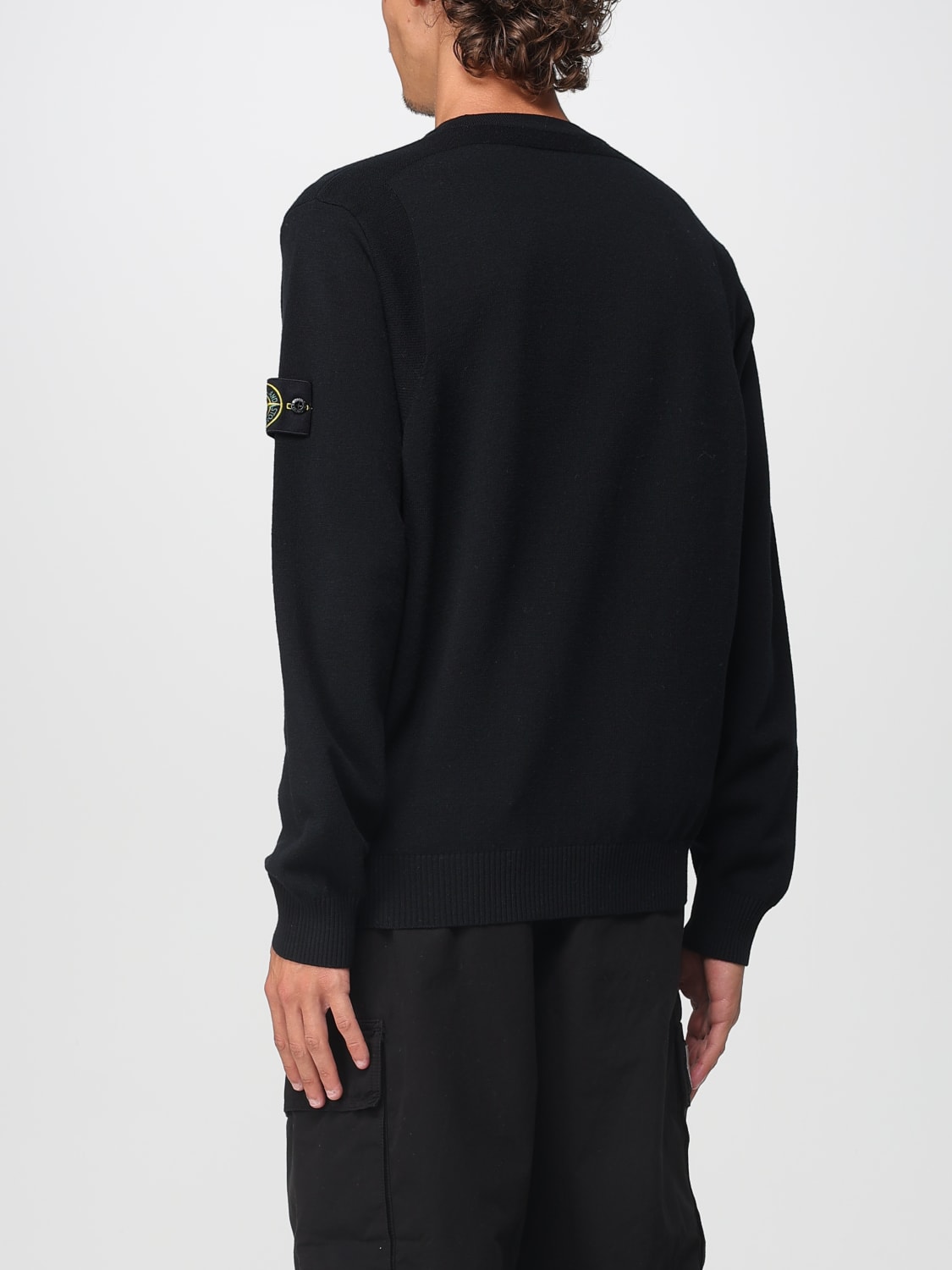 STONE ISLAND SWEATER: Sweater men Stone Island, Black - Img 3