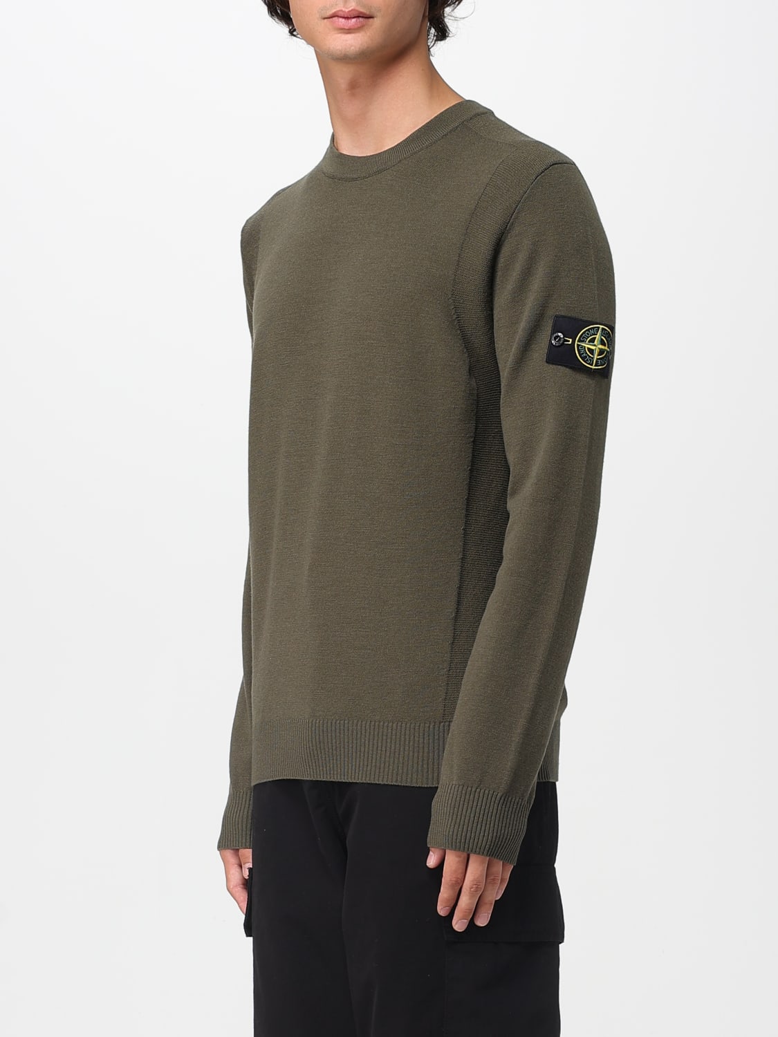 STONE ISLAND SWEATER: Sweater men Stone Island, Military - Img 4