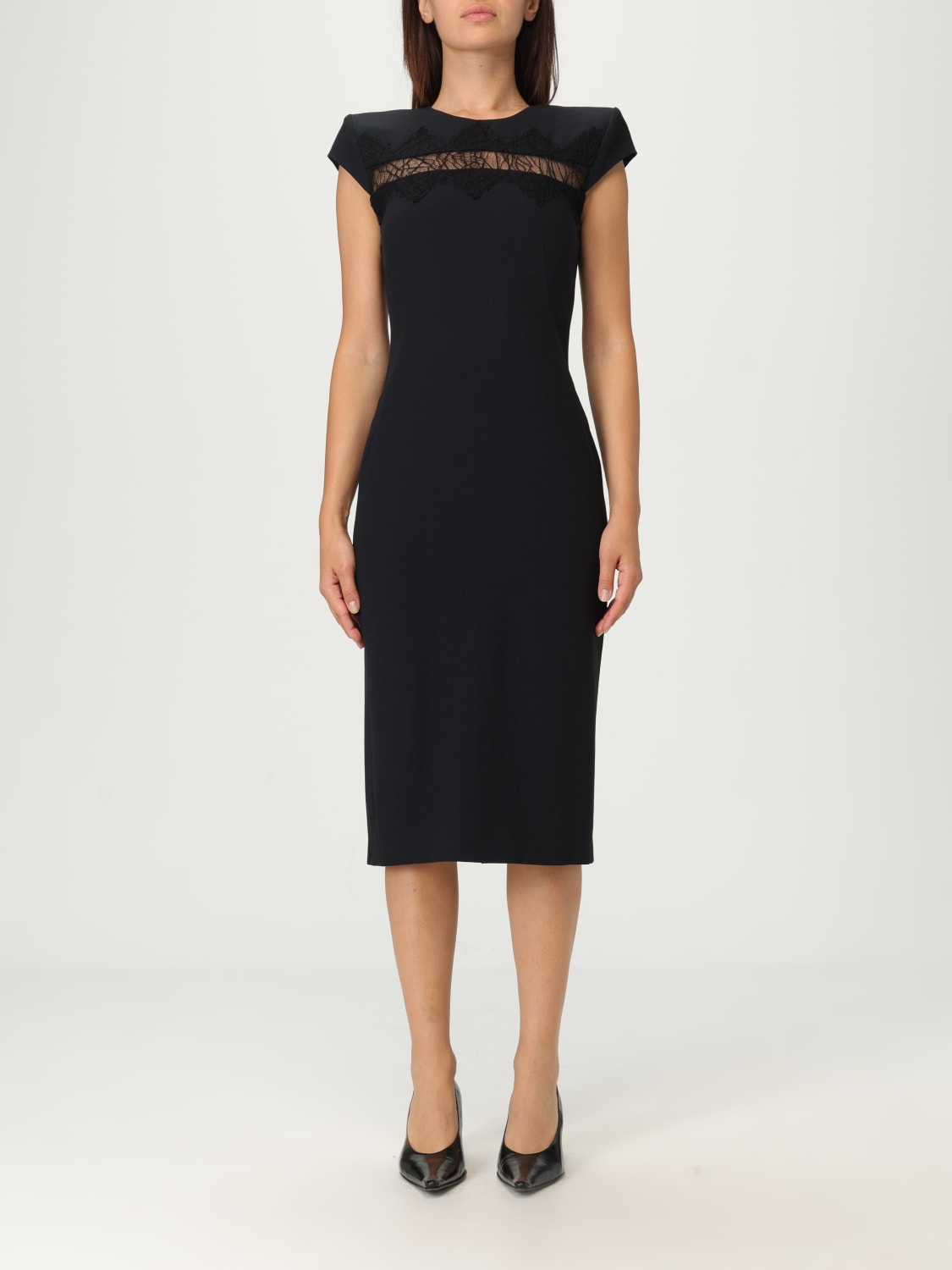MCQUEEN DRESS: Dress woman McQueen, Black - Img 1