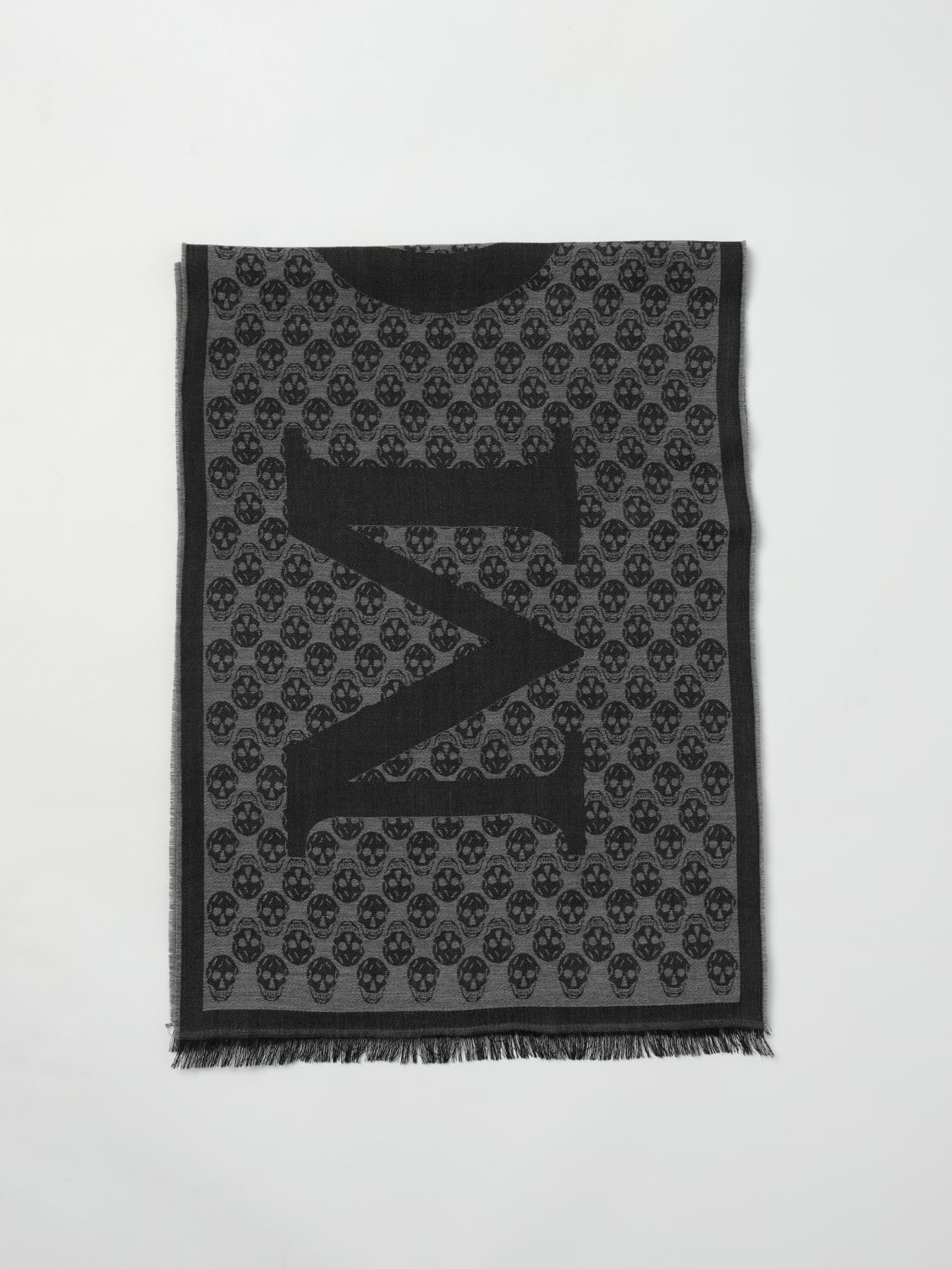 MCQUEEN SCARF: Scarf men McQueen, Grey - Img 1