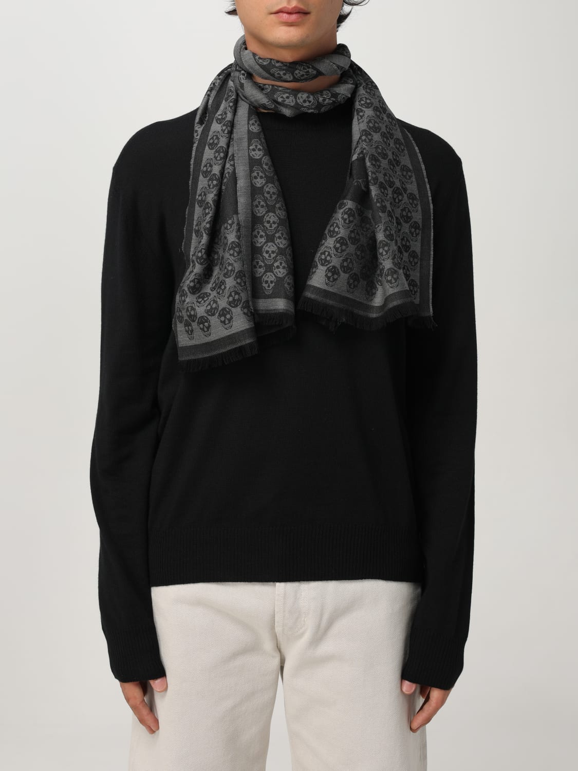 MCQUEEN SCARF: Scarf men McQueen, Grey - Img 2