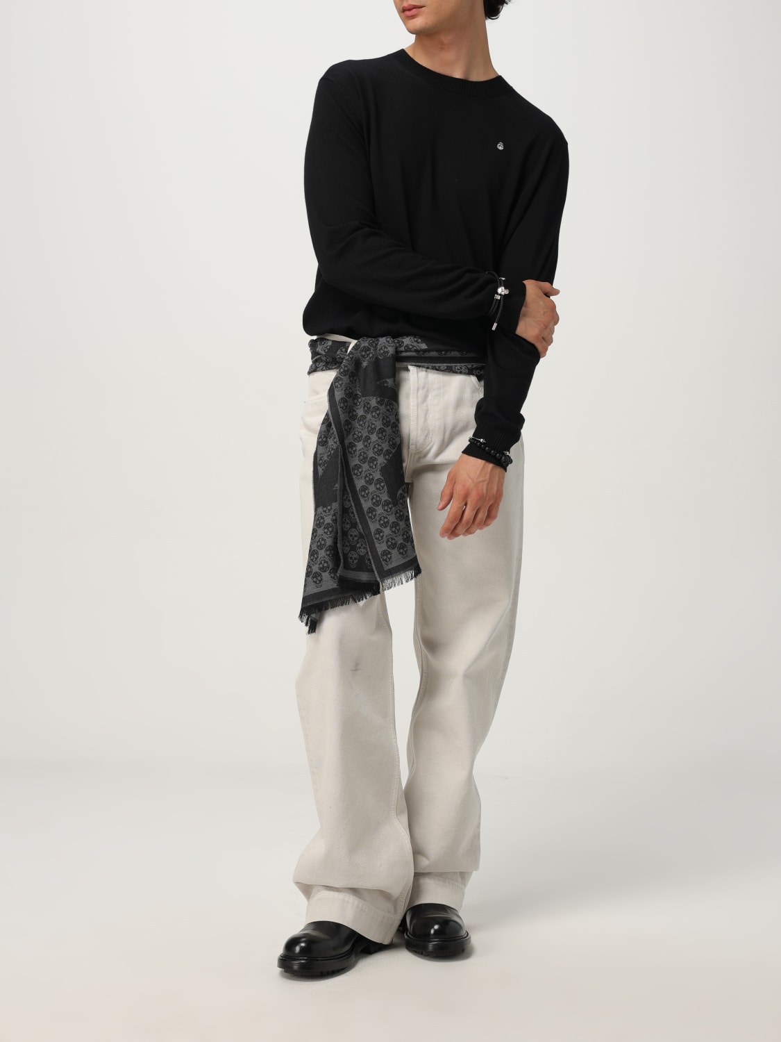 MCQUEEN SCARF: Scarf men McQueen, Grey - Img 4