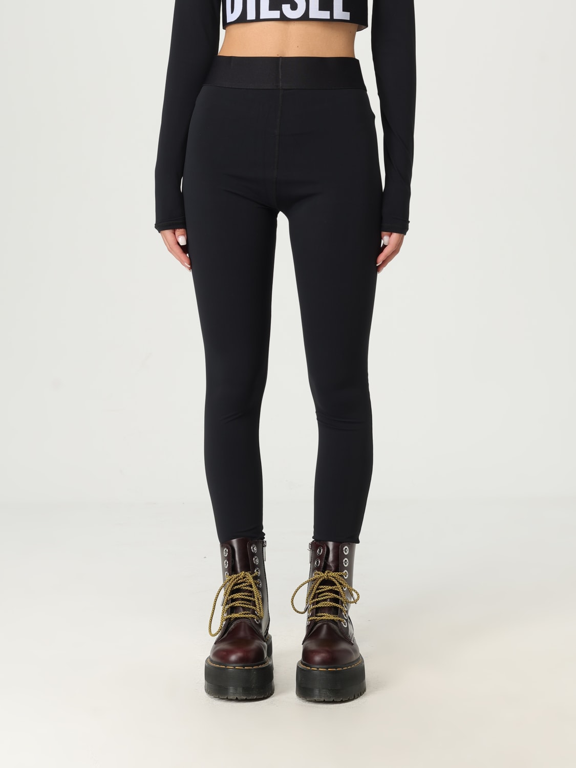 DIESEL PANTALONI: Pantalone Diesel in tessuto tecnico stretch , Nero - Img 1