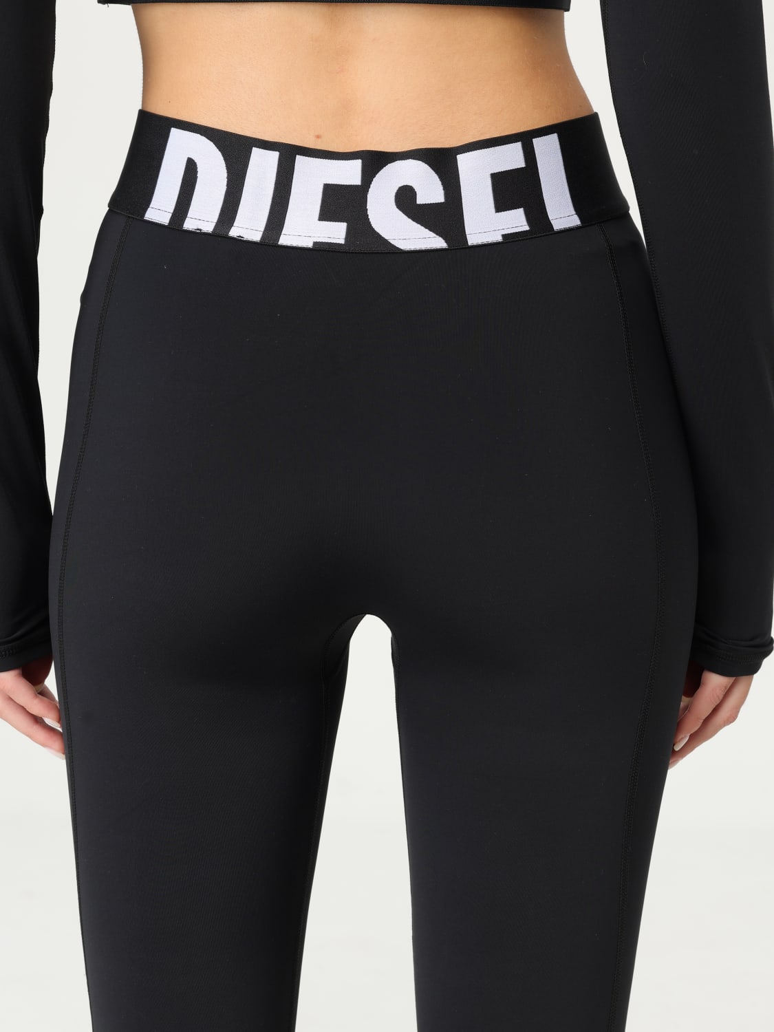 DIESEL PANTALONI: Pantalone Diesel in tessuto tecnico stretch , Nero - Img 4