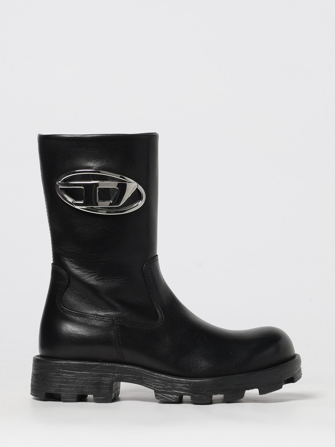 DIESEL STIEFEL: Flache stiefeletten damen Diesel, Schwarz - Img 1