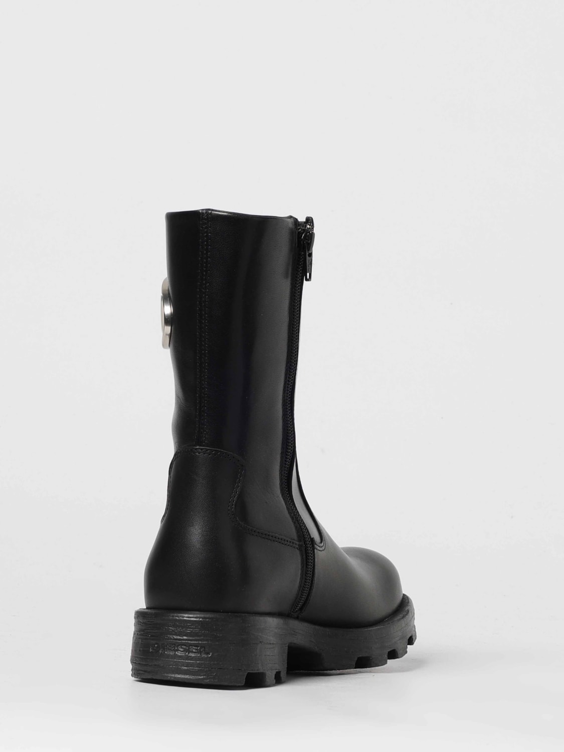 DIESEL STIEFEL: Flache stiefeletten damen Diesel, Schwarz - Img 3