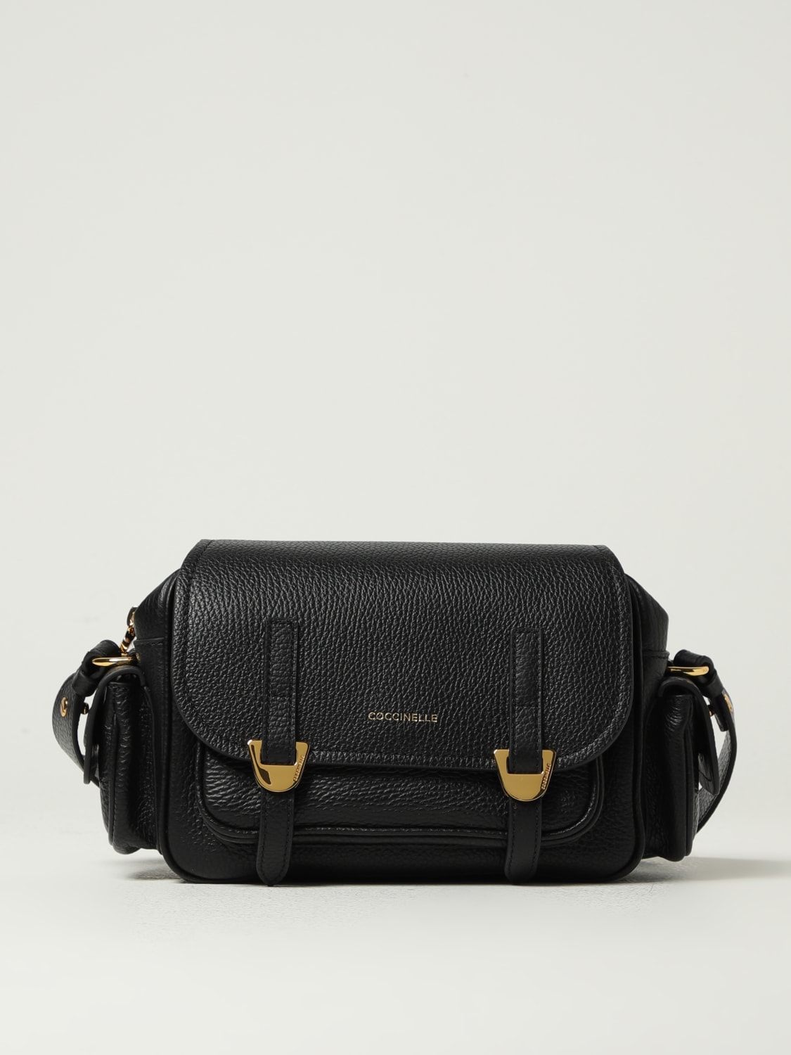 COCCINELLE BORSA MINI: Borsa Campus Coccinelle in pelle a grana , Nero - Img 1