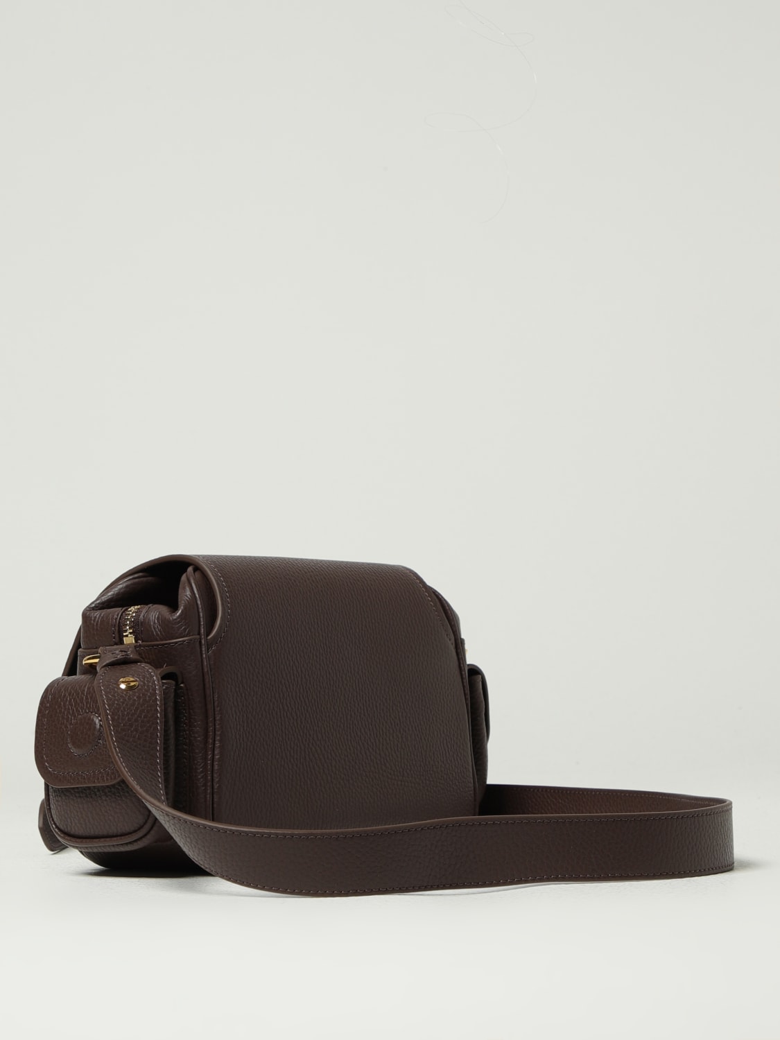 COCCINELLE BORSA MINI: Borsa Campus Coccinelle in pelle a grana , Marrone - Img 2