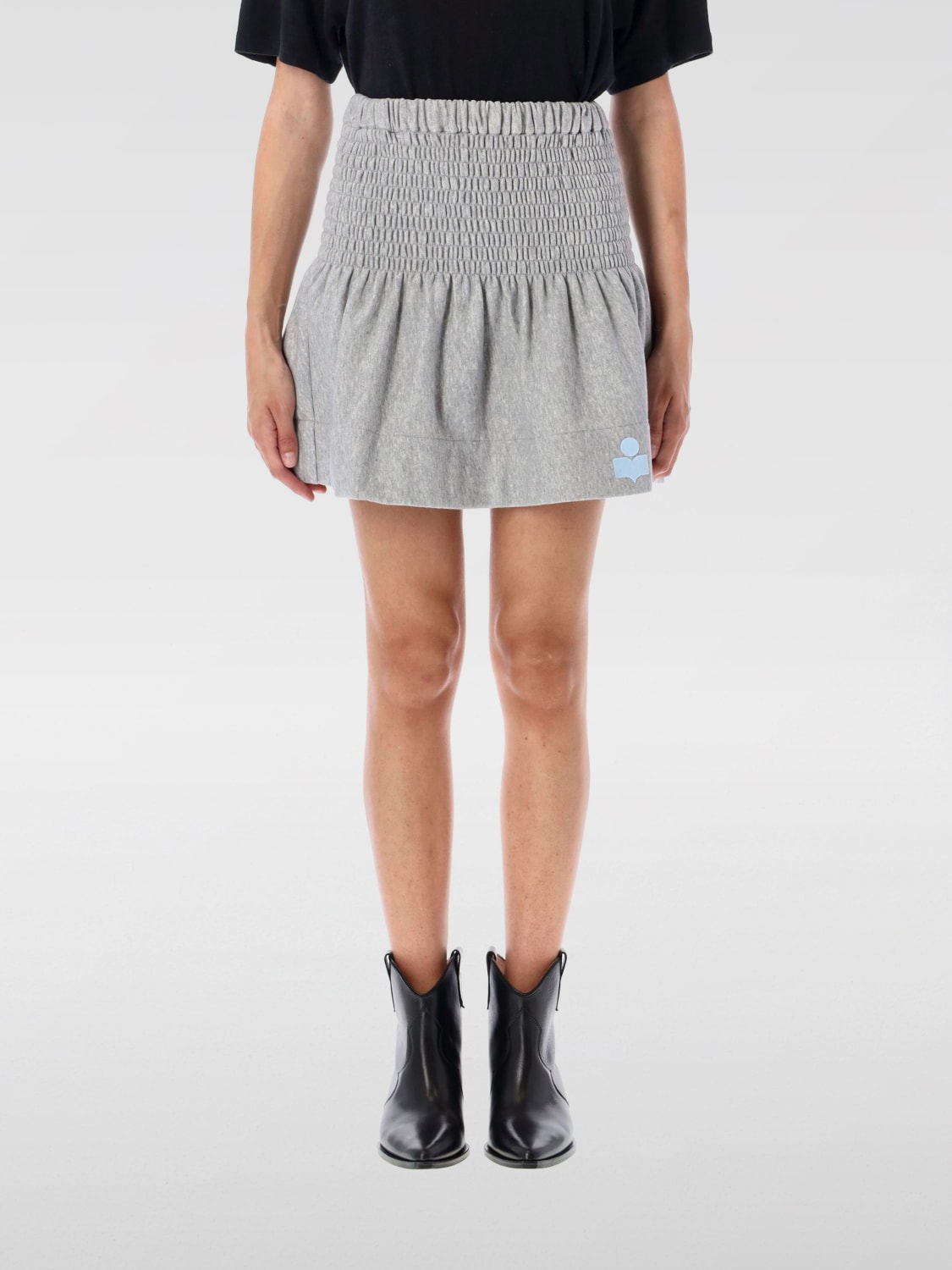 ISABEL MARANT ETOILE GONNA: Gonna Isabel Marant Etoile in misto cotone , Grigio - Img 1