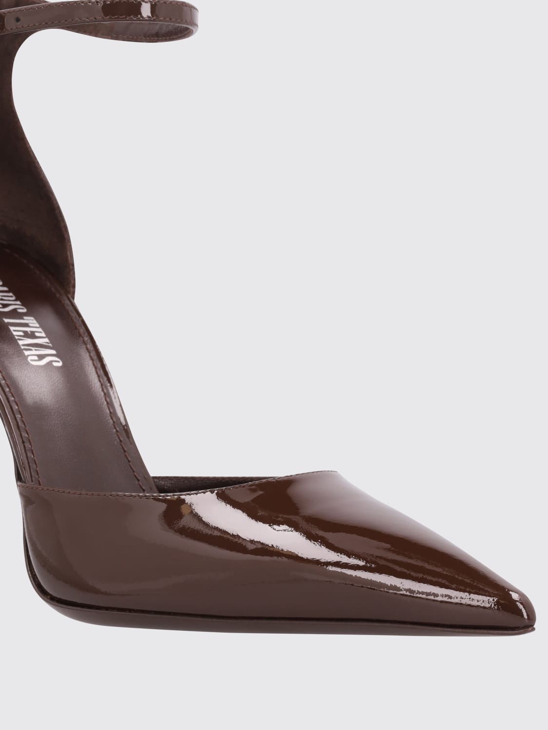 PARIS TEXAS DÉCOLLETÉ: Décolleté Lidia Paris Texas in vernice , Marrone - Img 3