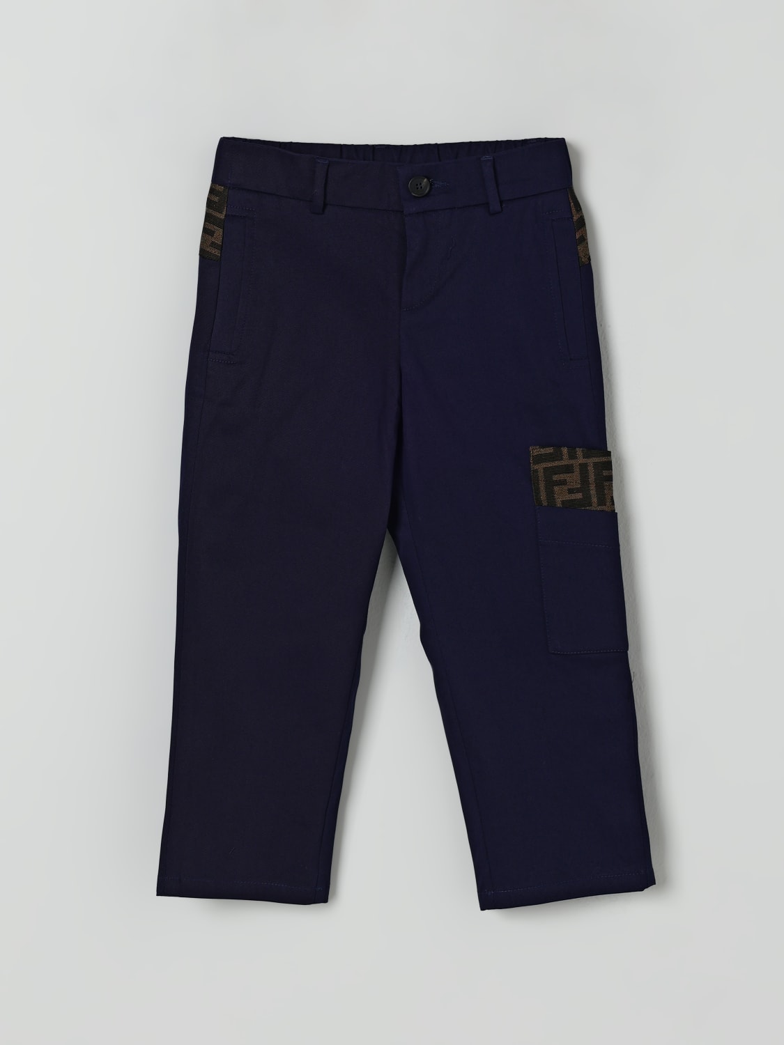 FENDI HOSE: Hose kinder Fendi, Navy - Img 1