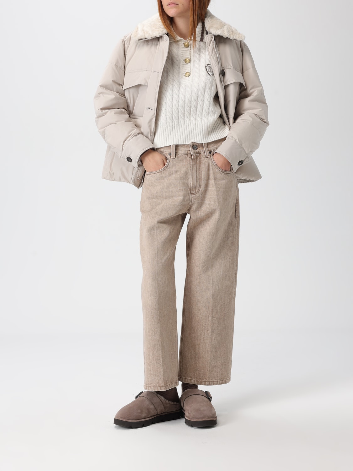 BRUNELLO CUCINELLI VESTE: Veste femme Brunello Cucinelli, Gris - Img 2