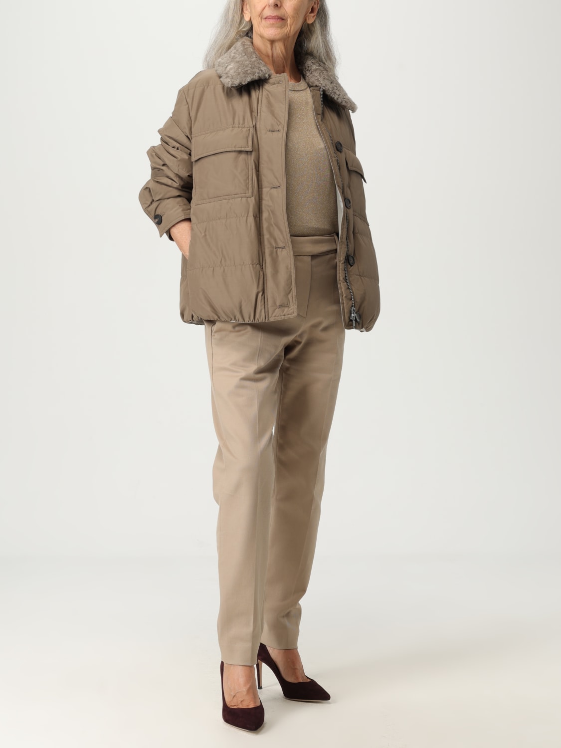 BRUNELLO CUCINELLI JACKET: Jacket woman Brunello Cucinelli, Beige - Img 2