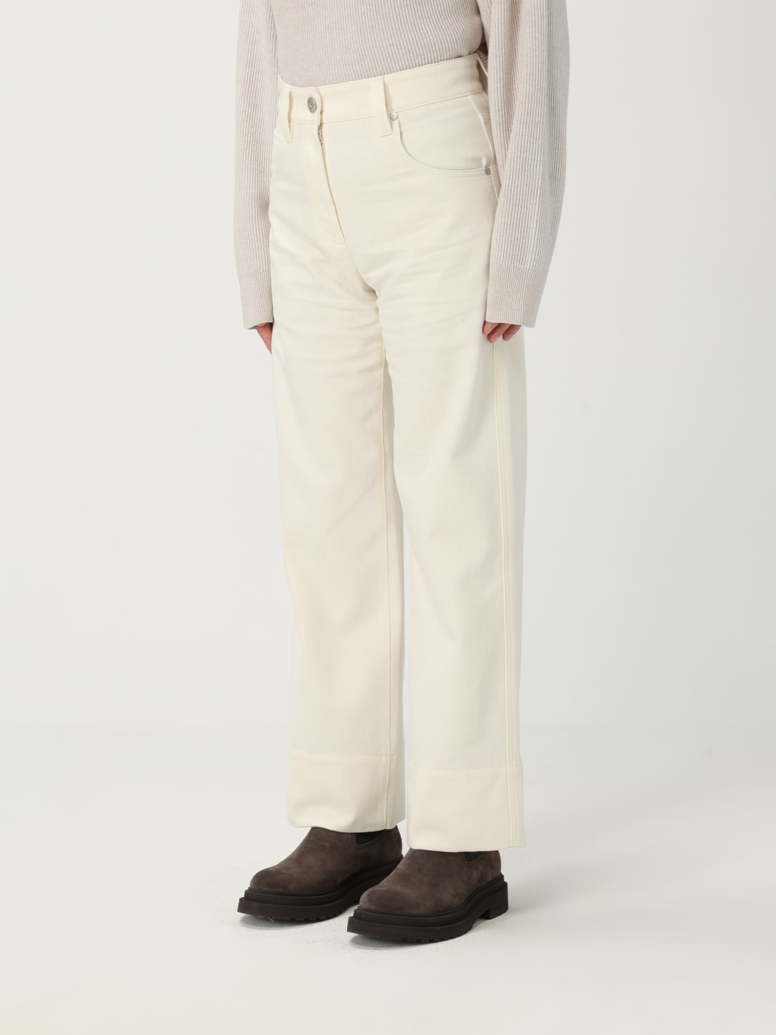 BRUNELLO CUCINELLI PANTALON: Pantalon femme Brunello Cucinelli, Beige - Img 4