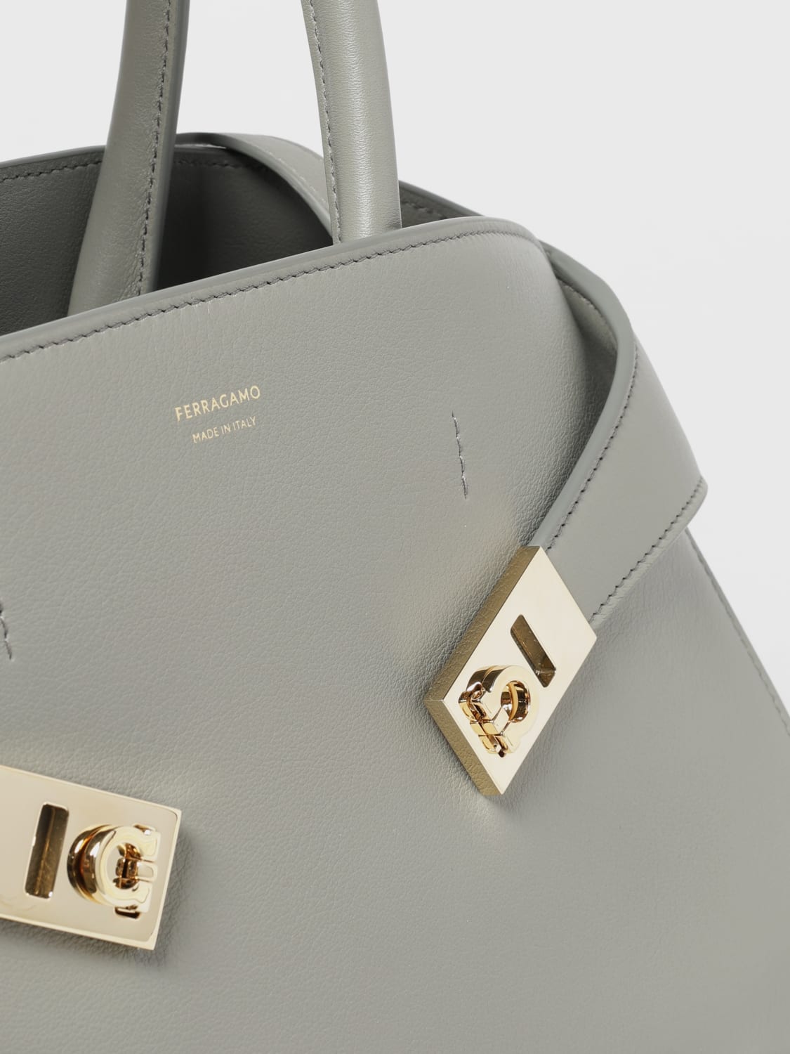 FERRAGAMO HANDBAG: Shoulder bag woman Ferragamo, Grey - Img 4