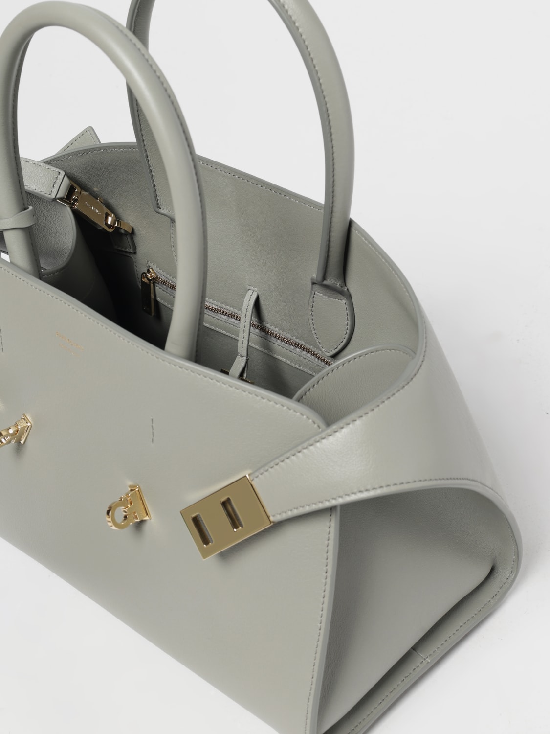 FERRAGAMO HANDBAG: Shoulder bag woman Ferragamo, Grey - Img 5