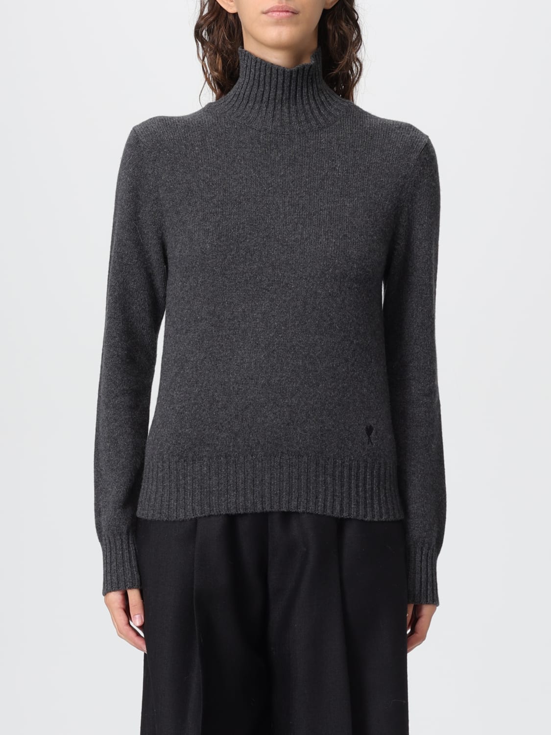 AMI PARIS PULLOVER: Pullover damen Ami Paris, Charcoal - Img 1