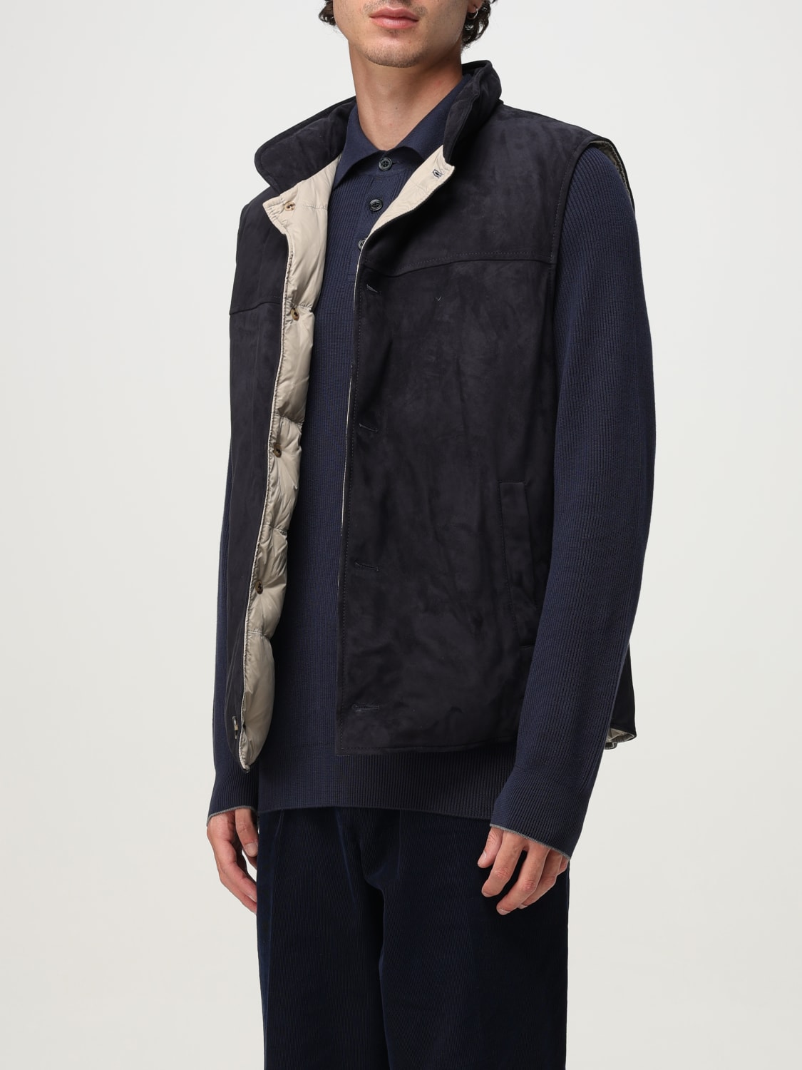 BRUNELLO CUCINELLI SUIT VEST: Suit vest men Brunello Cucinelli, Blue - Img 4