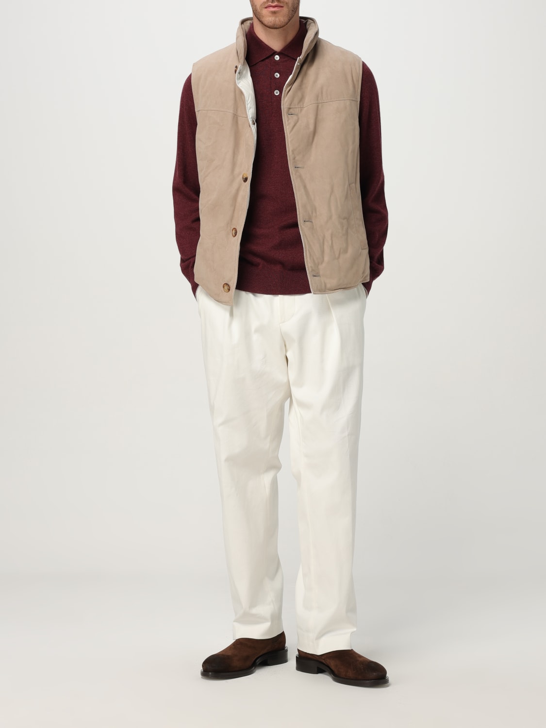 BRUNELLO CUCINELLI SUIT VEST: Suit vest men Brunello Cucinelli, Beige - Img 2