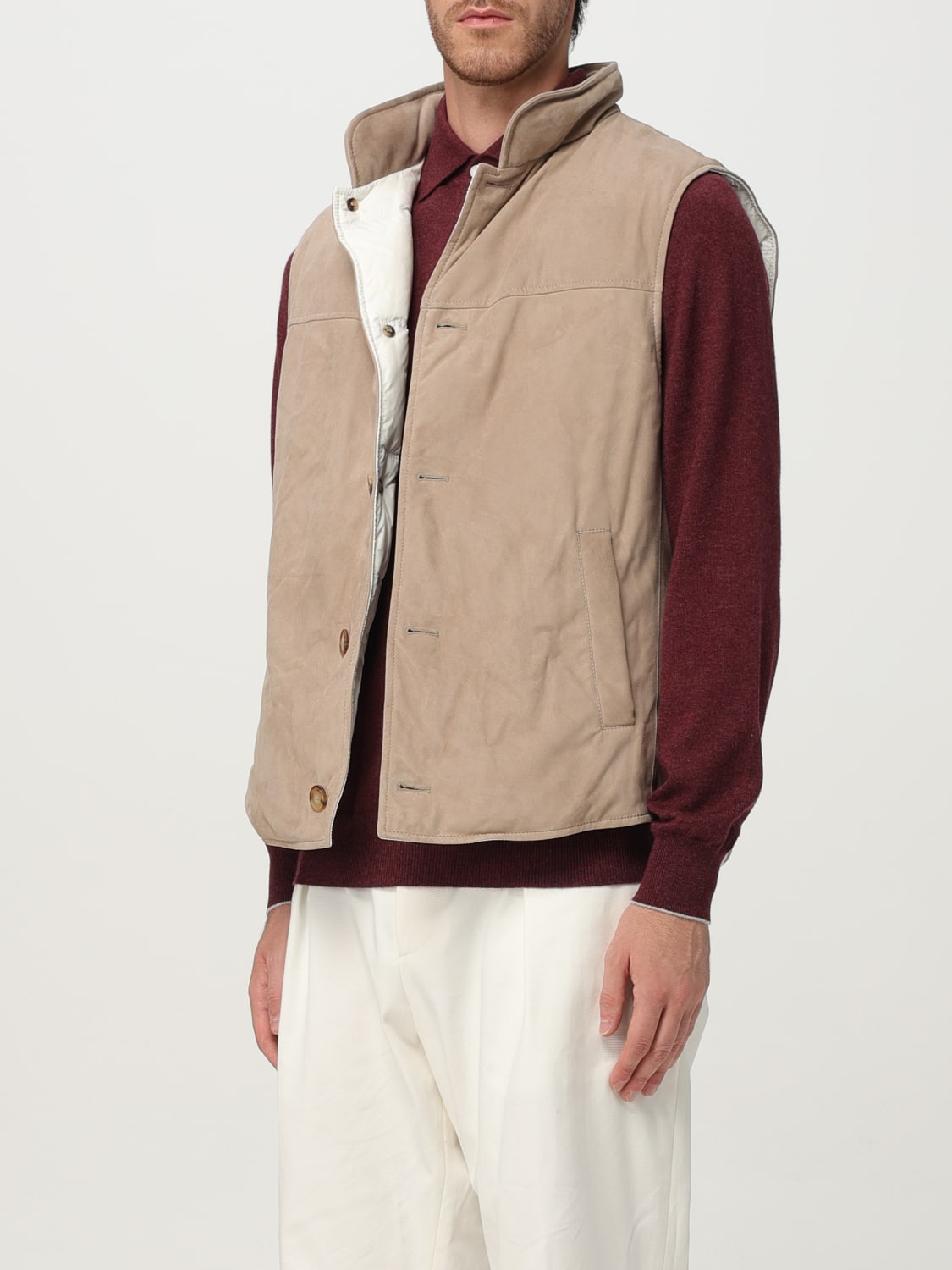 BRUNELLO CUCINELLI SUIT VEST: Suit vest men Brunello Cucinelli, Beige - Img 4
