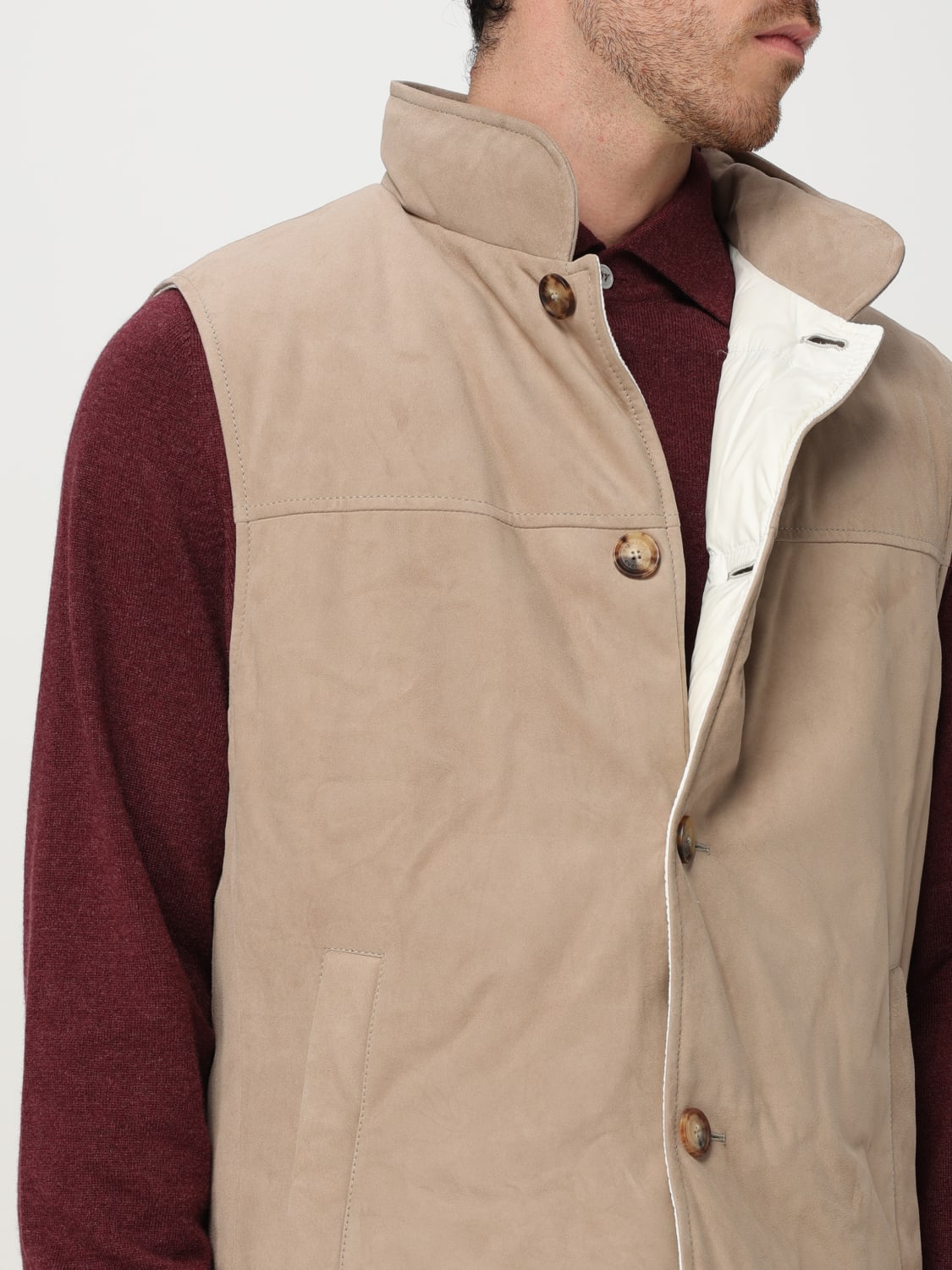 BRUNELLO CUCINELLI SUIT VEST: Suit vest men Brunello Cucinelli, Beige - Img 5