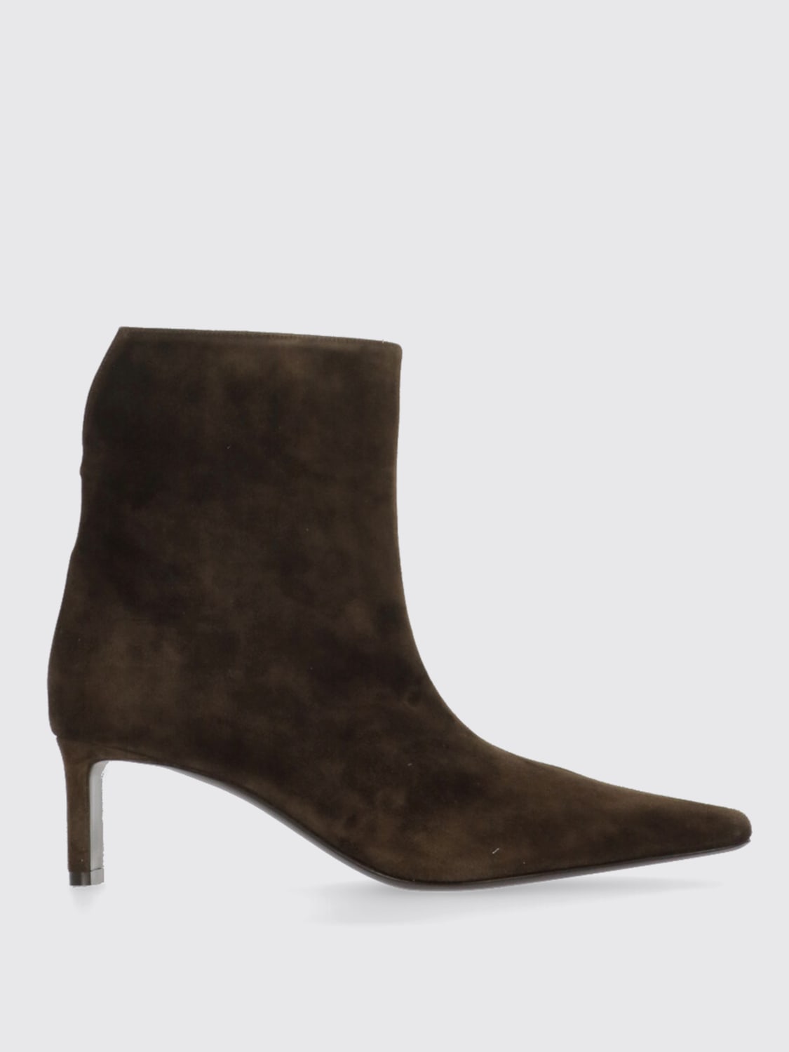 KHAITE STIVALI: Stivaletto Ona Khaite in camoscio, Marrone - Img 1