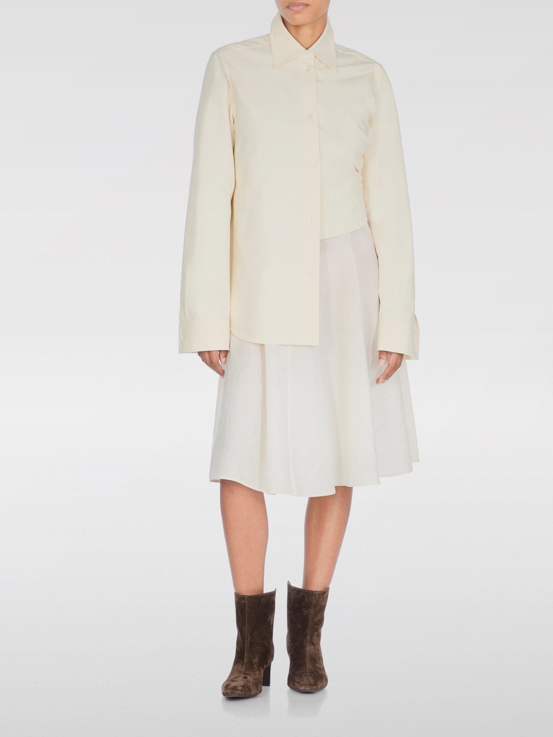 KHAITE STIVALI: Stivaletto Ona Khaite in camoscio, Marrone - Img 2