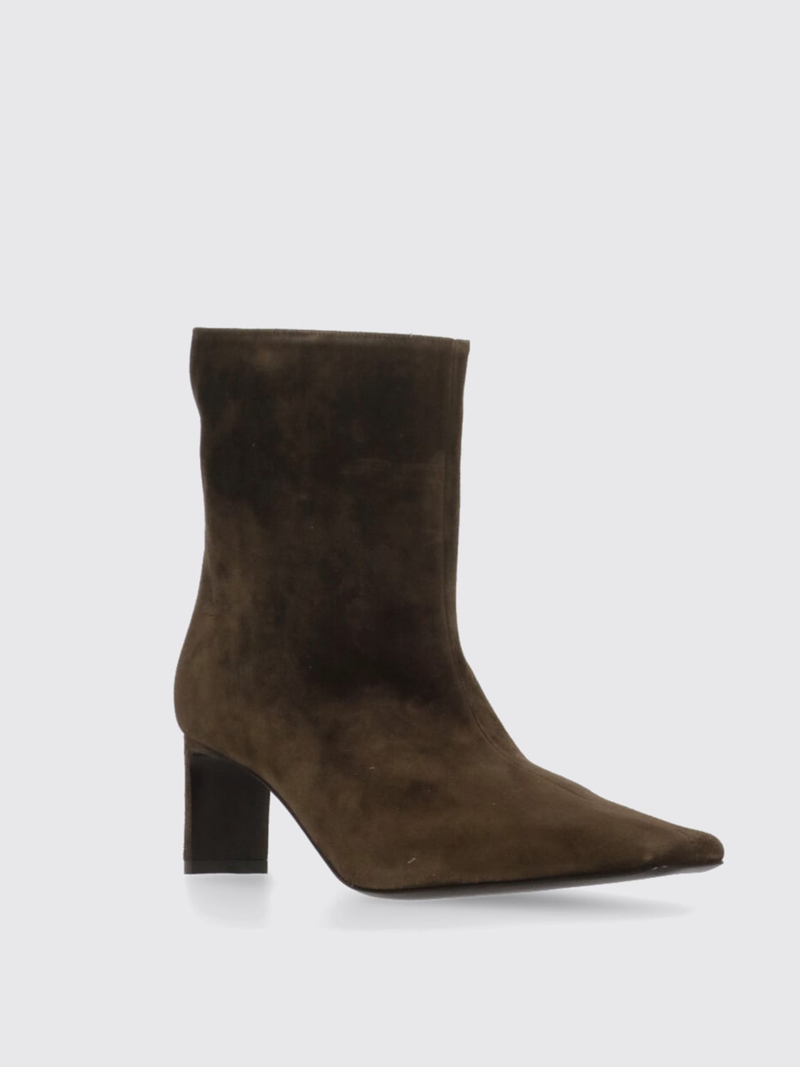 KHAITE STIVALI: Stivaletto Ona Khaite in camoscio, Marrone - Img 3