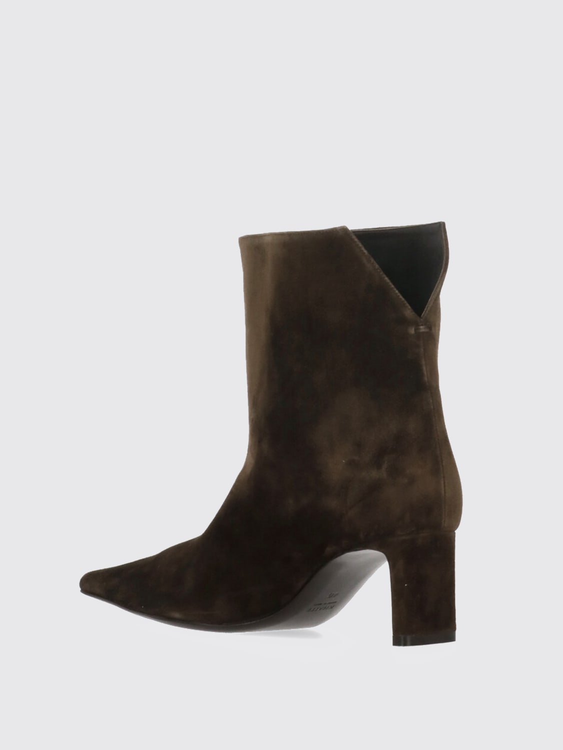 KHAITE STIVALI: Stivaletto Ona Khaite in camoscio, Marrone - Img 4