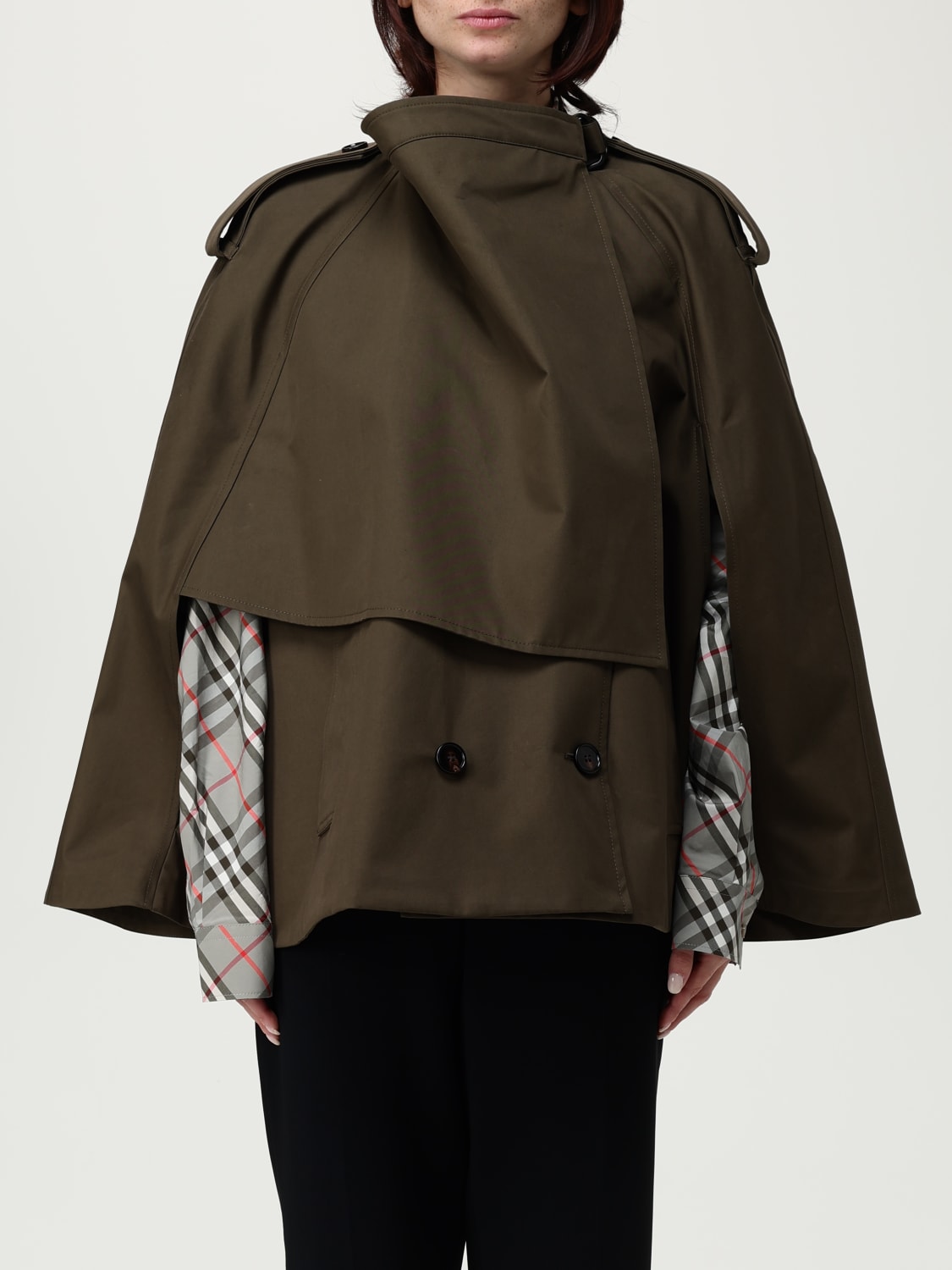 BURBERRY COAT: Jacket woman Burberry, Military - Img 1