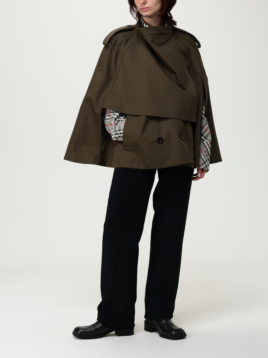 BURBERRY COAT: Jacket woman Burberry, Military - Img 2