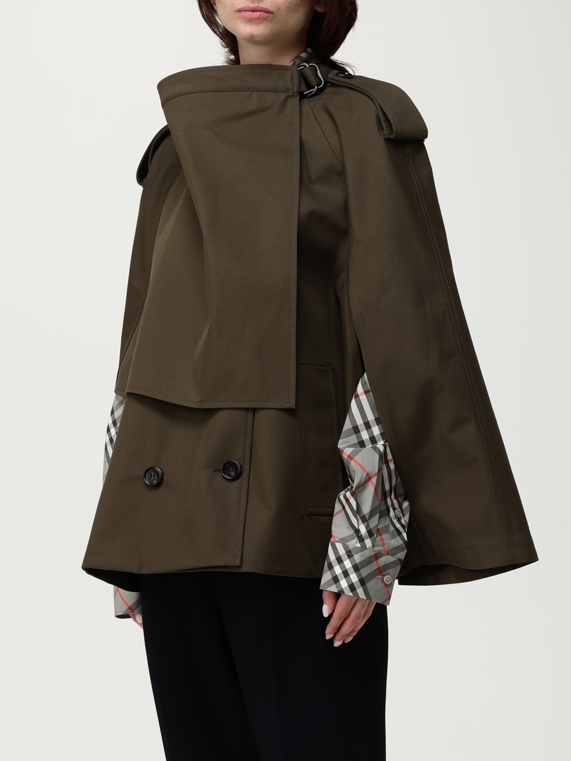BURBERRY COAT: Jacket woman Burberry, Military - Img 4